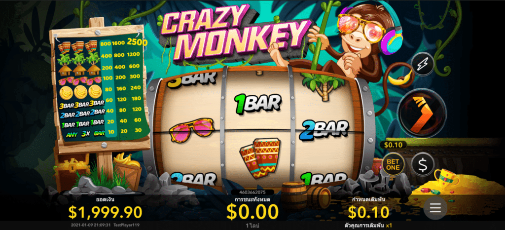 crazy monkey เกมสล็อตออนไลน์มาใหม่